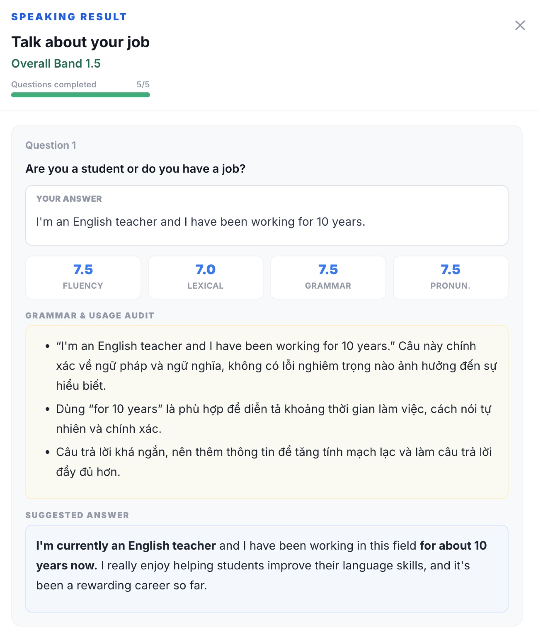 Đọc feedback chi tiết để biết cần cải thiện gì trên ClassMate